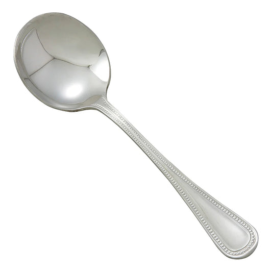 Winco 0036-04, 18/8 Extra Heavyweight Deluxe Pearl Bouillon Spoon