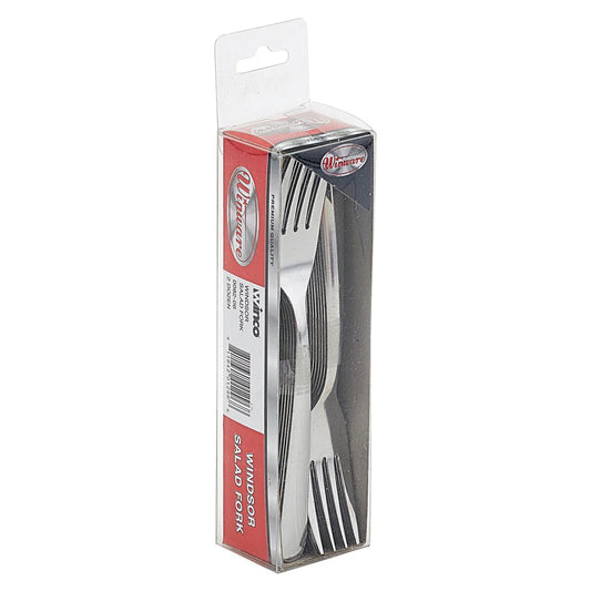 Winco 0082-06, 2doz/pk, 18/0 Medium Weight Windsor Salad Fork