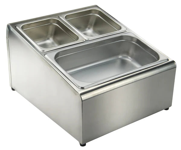 Winco SCPH-33, 18/8 Stainless Steel Condiment Serving Container