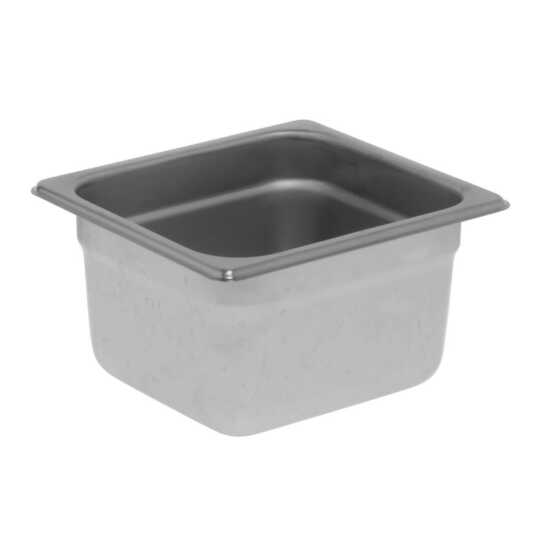 The Prepline 1/6 size 4" deep stainless steel steam table/hotel pan is perfect for efficient food storage and serving, ideal for buffets and catering in commercial kitchens, ensuring durability and reliability.