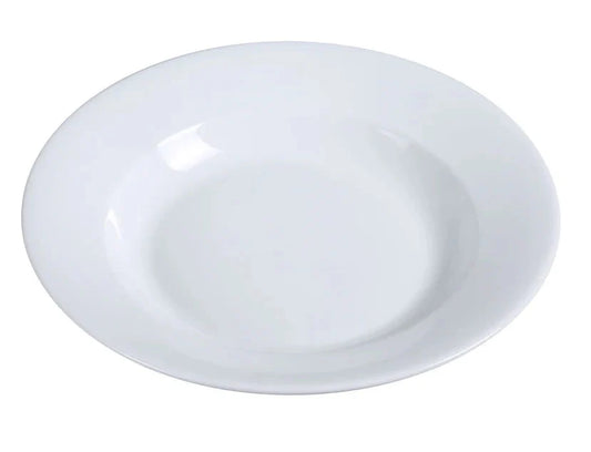 Pasta Bowl offers a perfect balance of style and practicality, ideal for serving pasta, salads, or smaller entrées. With a super white porcelain finish, it features a timeless design that suits both casual and formal dining. Rolled edges provide added durability by resisting chips, making it a dependable option for everyday use. Made from high-quality porcelain, ideal for restaurant, cafes, and home dining.