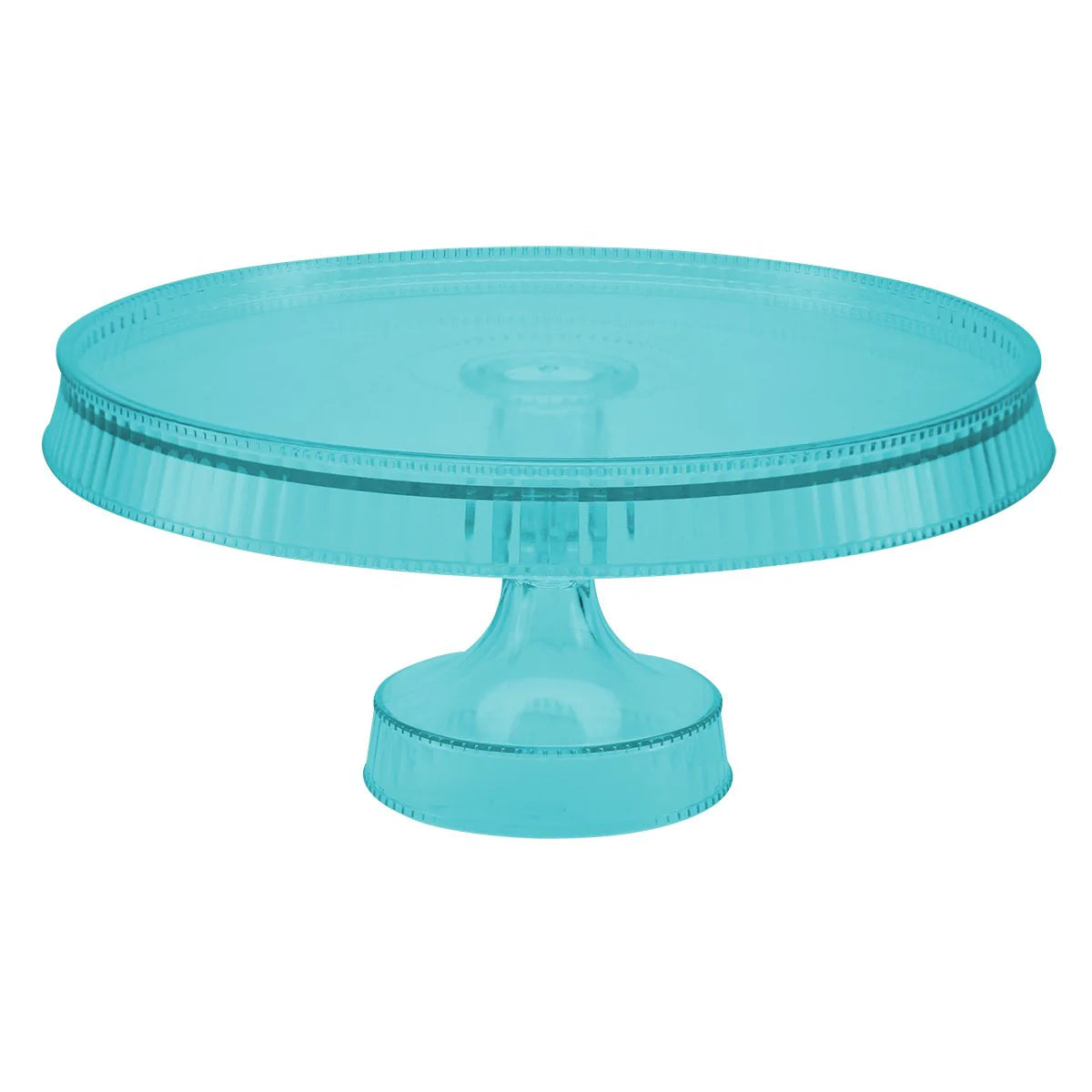 10.5" cake stand in white, silver, gold, clear, blue, and purple, perfect for displaying cakes, cupcakes, and desserts at weddings, birthdays, and special events with an elegant touch.