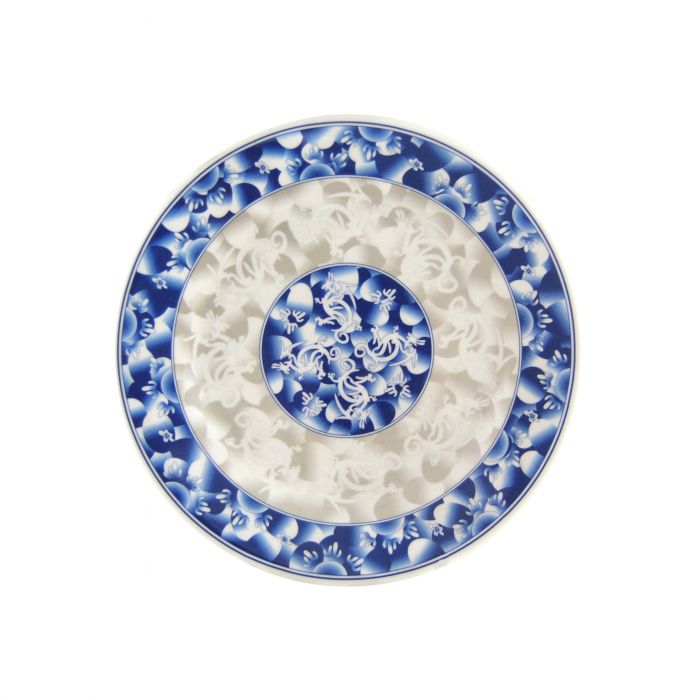 The Thunder Group Round Plate features a stone-colored base with a traditional blue dragon design, adding authentic Asian flair to any setting. Made from durable melamine, it is BPA-free, break-resistant, shatter-resistant, lightweight, and stackable for easy handling and storage. Dishwasher safe and NSF listed, it’s ideal for serving spring rolls, sushi, meatballs, fried tofu, and other Asian-inspired dishes at restaurants, catered events, or home use.