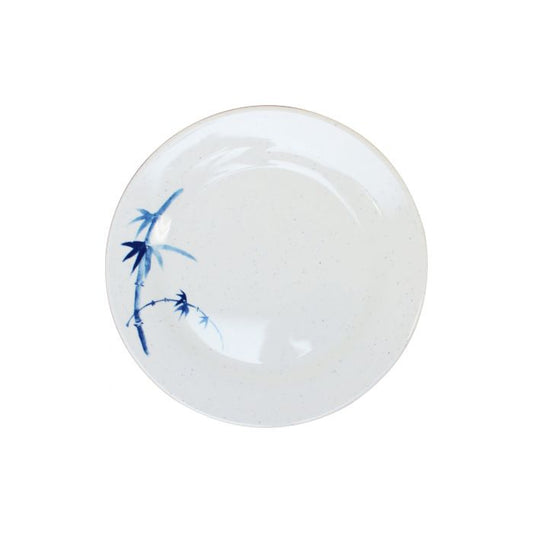 The Thunder Group Plate features a stone-colored design with subtle blue bamboo accents, adding authentic Asian flair to any table setting. Made from durable melamine, it’s BPA-free, break-resistant, shatter-resistant, lightweight, and stackable for easy storage. Dishwasher safe and NSF listed, this versatile plate is perfect for serving spring rolls, sushi, meatballs, fried tofu, and other Asian-inspired dishes at restaurants, catered events, or home use.