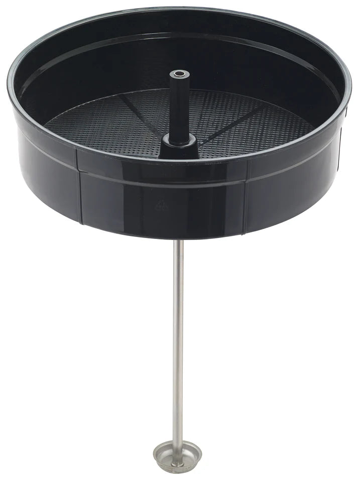 Coffee Urn (100-Cup (16L) 110-120V, 100-Cup (16L) 220-240V, 50-Cup (8L) 110-120V) 2/Pack features a twist-locking lid and handles that are cool to the touch. The waterproof ON/OFF switch includes a protective cover. The automatic shut-off provides add an additional safety feature. This product is constructed of polished 304 stainless steel. The container features a silver color with a black base. The system recycles automatically between brewing and holding modes for optimal temperatures.