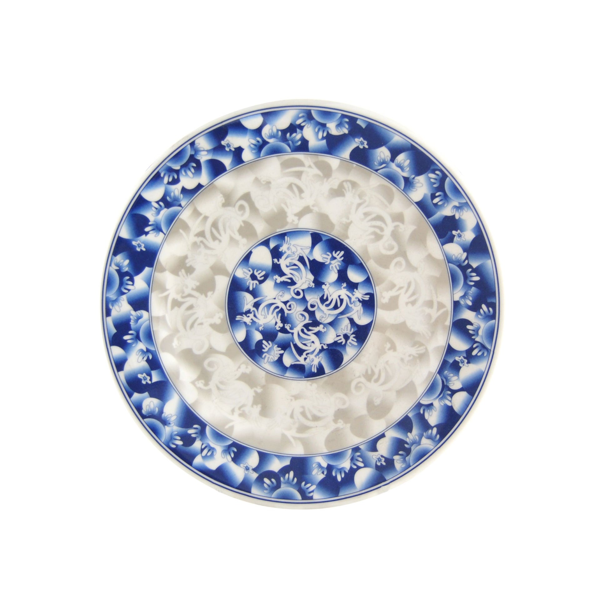 Blue Dragon melamine round plate BPA free dishwasher safe commercial dinnerware