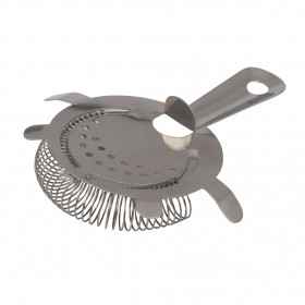 4-prong stainless steel cocktail strainer stanton trading designed for smooth and precise pouring. Its durable construction ensures long-lasting use, while the prongs provide stability on shakers and mixing glasses. Ideal for bars and home mixologists, it helps create perfectly strained cocktails with ease and efficiency.
