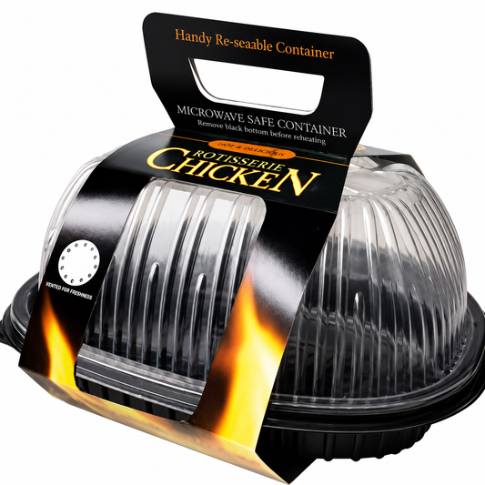 Disposable Paper Roaster Carrying Sleeve for Rotisserie Chicken and Hot Food Takeout
