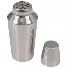 16 oz. cocktail shaker set stanton trading with three stainless steel pieces and a sleek mirror finish. Designed for smooth mixing, it features a built-in strainer and a secure lid for easy pouring. Perfect for home and professional bartenders, it’s an essential tool for crafting cocktails with style and precision.