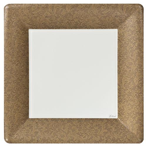 Elegant Textures Gold Square Plates in 7-inch & 10-inch sizes. Perfect for weddings, parties & special events. Stylish, durable, and disposable for a hassle-free dining experience.