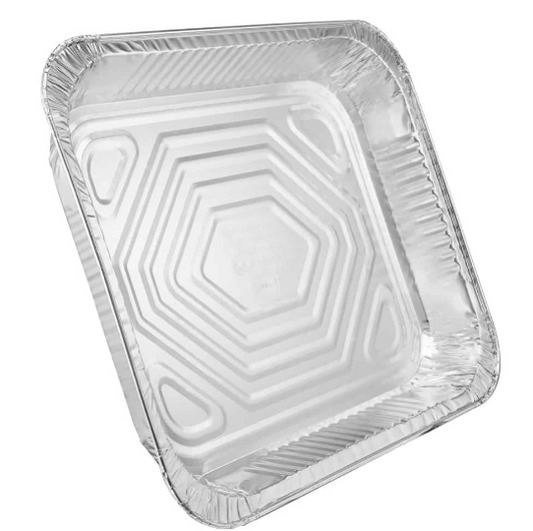 10 lb. aluminum roaster for meats, poultry, and vegetables. Durable, disposable, and ideal for home cooking, catering, and holiday meals. Ensures even heat distribution for perfect results.