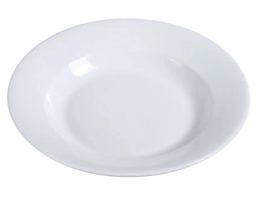Pasta Bowl offers a perfect balance of style and practicality, ideal for serving pasta, salads, or smaller entrées. With a super white porcelain finish, it features a timeless design that suits both casual and formal dining. Rolled edges provide added durability by resisting chips, making it a dependable option for everyday use. Made from high-quality porcelain, ideal for restaurant, cafes, and home dining.