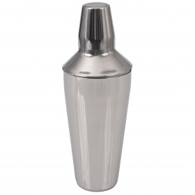 28 oz. cocktail shaker set stanton trading features three stainless steel pieces with a polished mirror finish. Designed for effortless mixing, it includes a built-in strainer and a snug-fitting lid for smooth pouring. A must-have for both home and professional bartenders, ensuring precision and style in every cocktail creation.