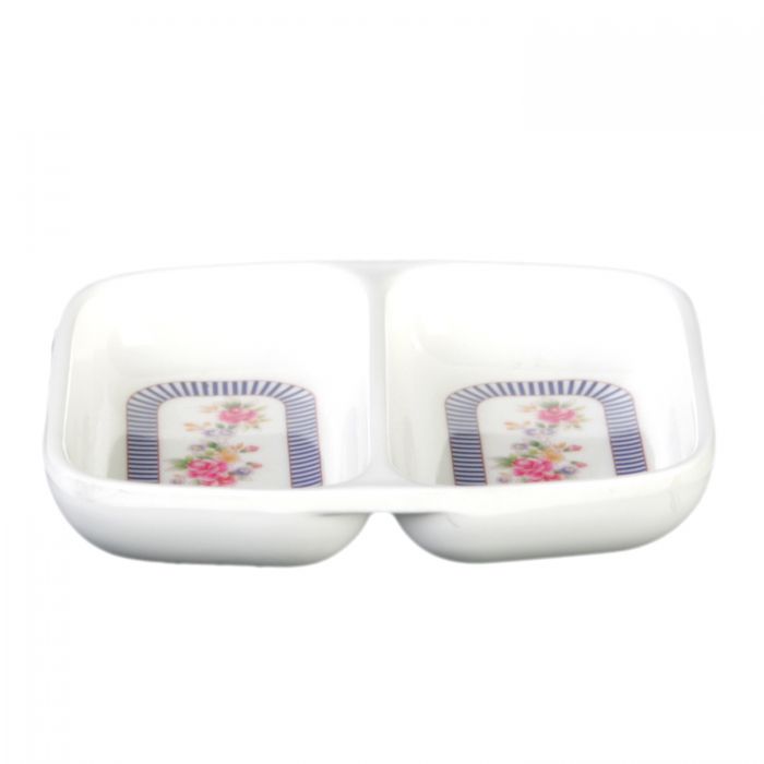 Rose melamine twin sauce dish BPA dishwasher safe commercial foodservice