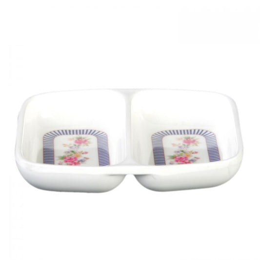 Rose melamine twin sauce dish BPA dishwasher safe commercial foodservice