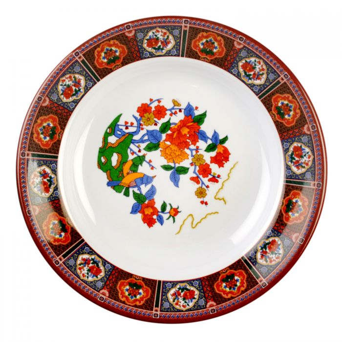 Peacock melamine soup plate BPA free dishwasher safe commercial dinnerware