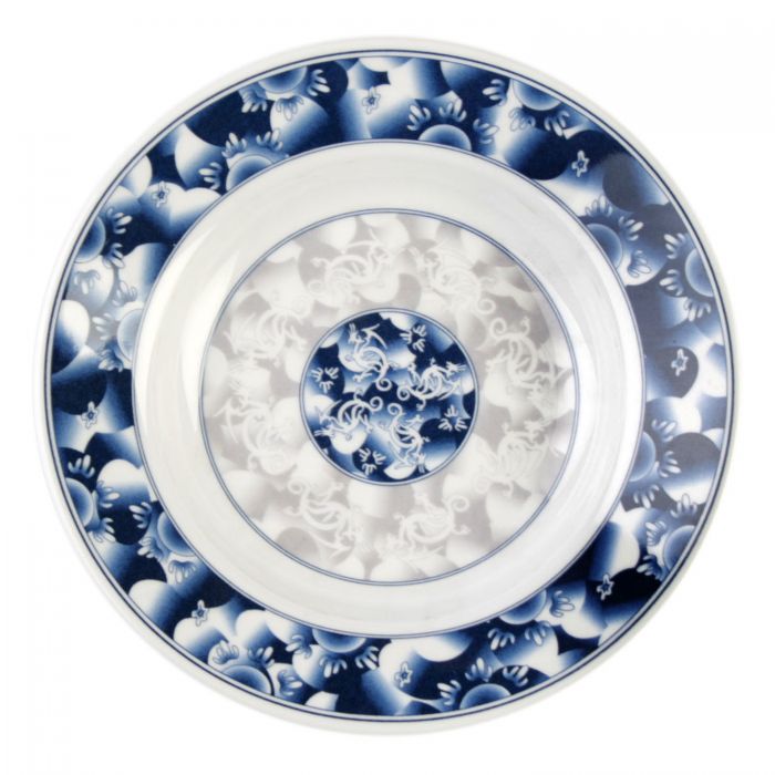 Blue Dragon melamine soup plate BPA free dishwasher safe commercial dinnerware