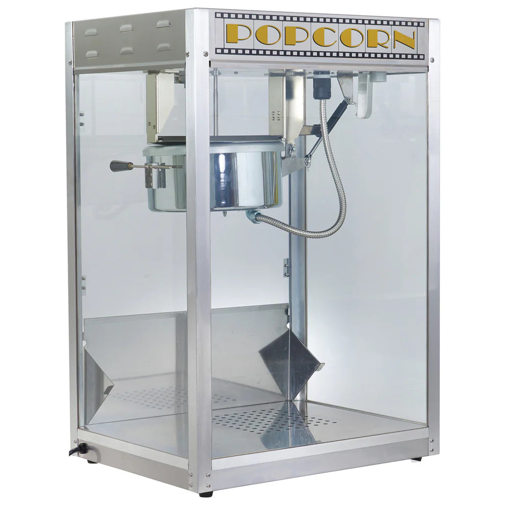Winco 11087/11147, 8-14 oz, 120v  Silver Screen Popcorn Machine