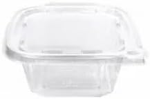Disposable Tamper Resistant Clear Pet Plastic Hinged Container