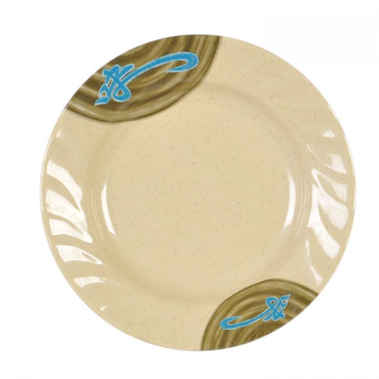 Wei melamine curved rim plate BPA free dishwasher safe commercial dinnerware