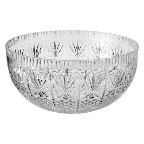 12QT Crystal-Style Punch Bowl – Elegant clear plastic serving bowl for punch, cocktails, and beverages. Perfect for weddings, parties, and events. Durable, lightweight, and stylish for easy entertaining.