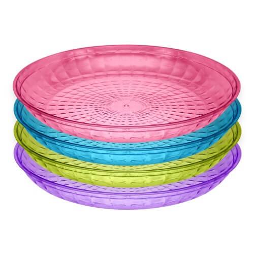 12" Pixel Assorted Tints Plastic Tray – Stylish, durable serving tray for catering, weddings, and events. Perfect for appetizers and desserts. Lightweight, sturdy, and easy to clean for hassle-free entertaining.