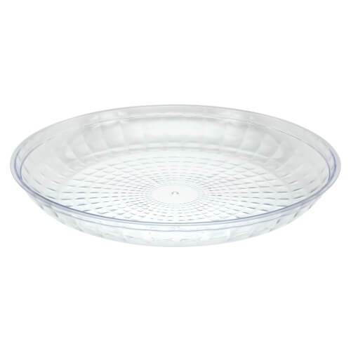 12" Pixel Clear Plastic Tray – Elegant and durable serving tray for catering, parties, and events. Perfect for appetizers, desserts, and snacks. Lightweight, sturdy, and ideal for effortless entertaining.