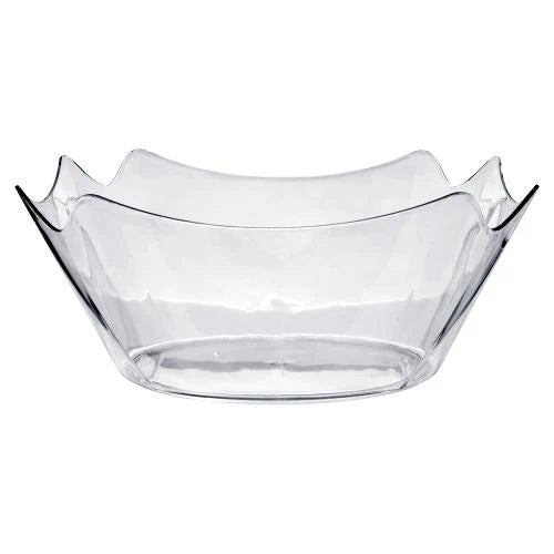 A stylish 12-inch square flower bowl featuring a floral-inspired design, ideal for serving salads, fruits, snacks, or desserts at family meals, events, and gatherings.