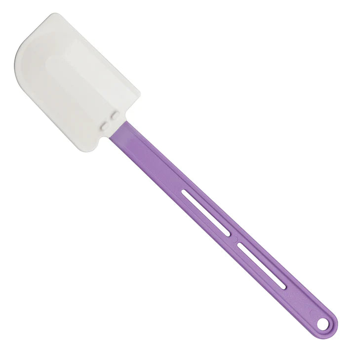(10-1/2", 14", 16-1/4") Silicone Scraper 12/Pack solves the challenges of maintaining an allergen aware kitchen! Improve customer dining experiences while raising the bar for food safety. Designed to withstand high temperatures of up to 600°F(315°C). Prevent cross-contaminating allergens, whether its gluten, nuts or more, use this stand-out purple color to designate these scrapers as allergen-free.