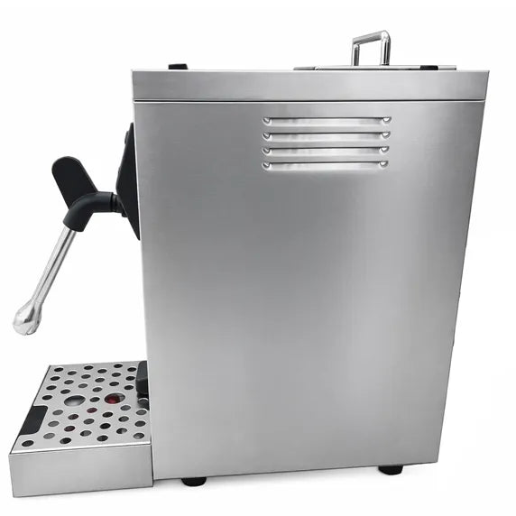 Coldline OLO MS08 automatic pourover milk steamer with 120V power, stainless steel construction, and precision digital temperature control for smooth, consistent milk frothing. Ideal for cafés, coffee shops, and baristas needing fast, reliable steaming for lattes, cappuccinos, and specialty drinks.