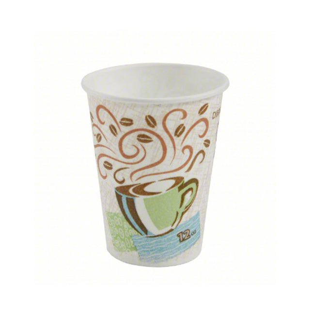 Dixie 12oz White Perfect Touch Insulated Paper Hot Cup