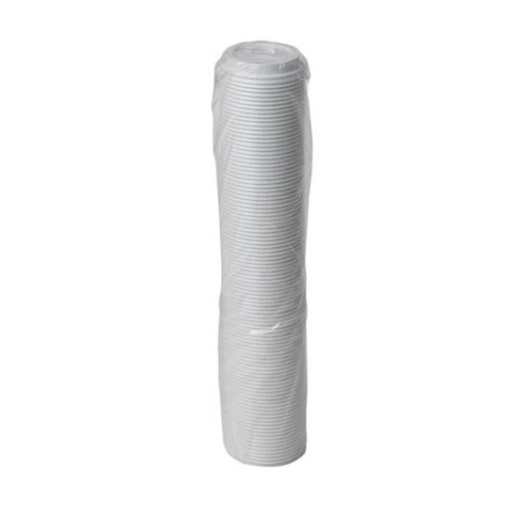 Dixie 12-20oz White Disposable Plastic Hot Cup Dome Lid Combo