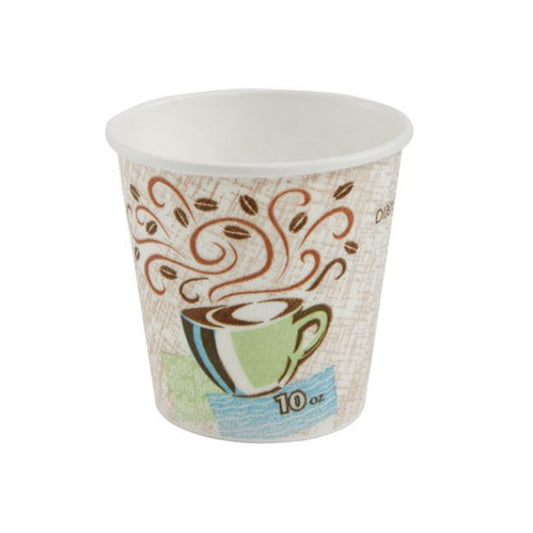 Dixie 10oz White PerfecTouch Insulated Paper Hot Cups