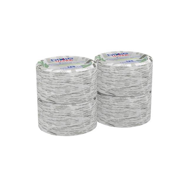 8.5 Inch White Printed Round Disposable Ultra Pathways Paper Plate