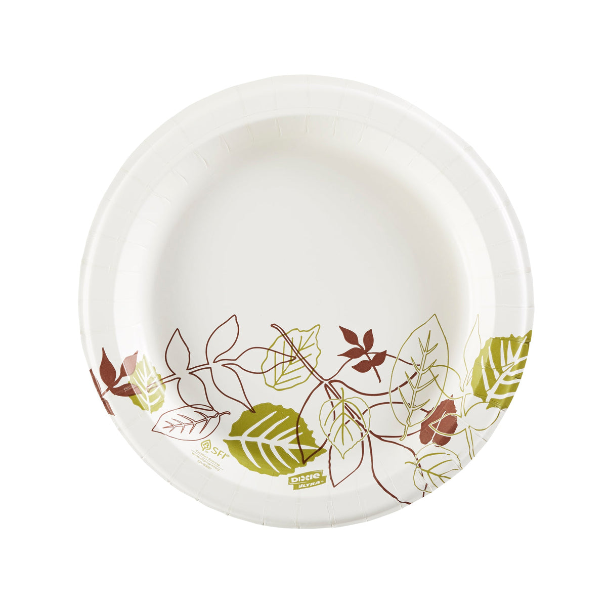 8.5 Inch White Printed Round Disposable Ultra Pathways Paper Plate