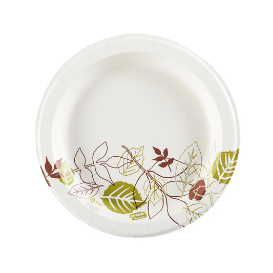 8.5 Inch White Printed Round Disposable Ultra Pathways Paper Plate