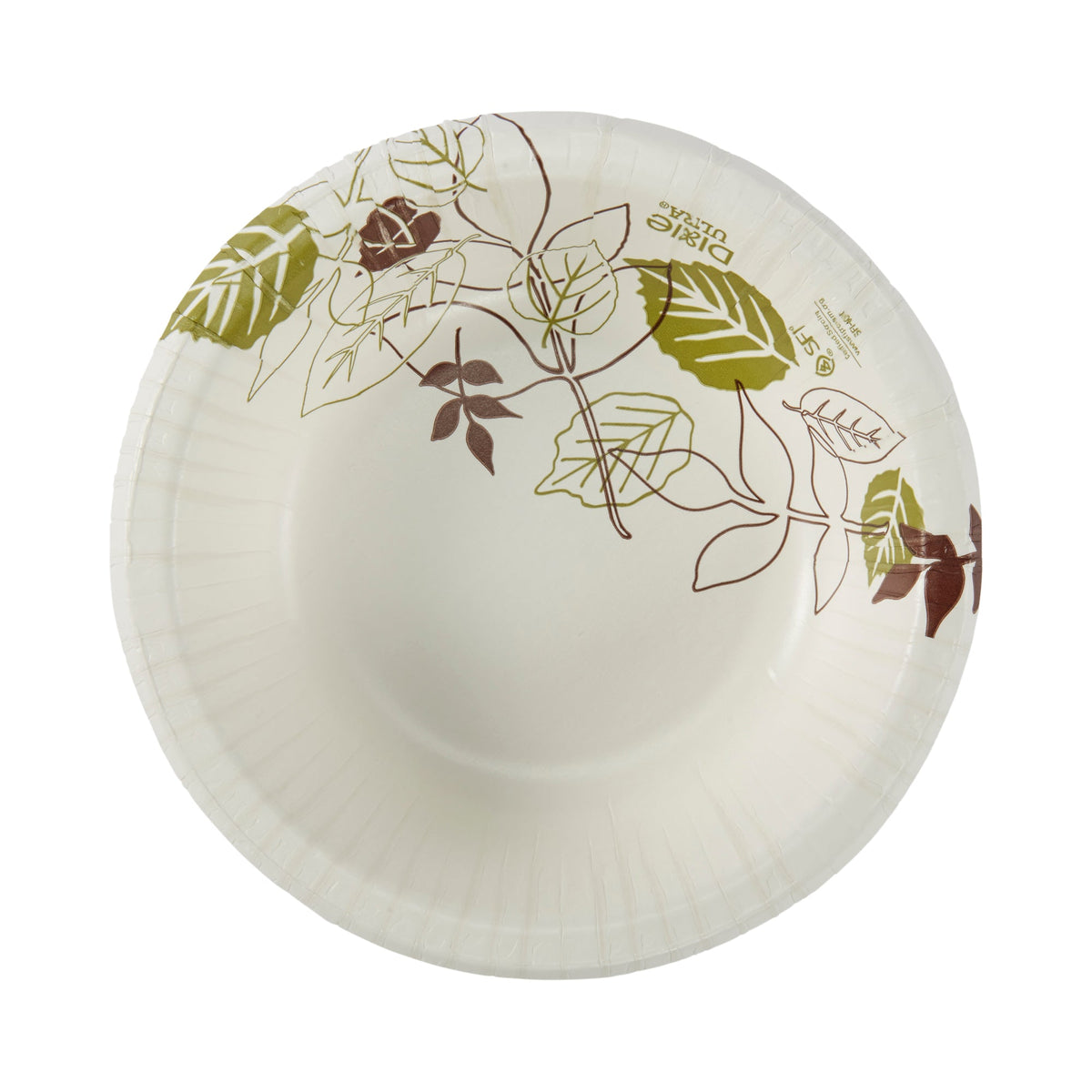 12oz White Printed Ultra Pathways Heavy-Weight Paper Disposable Bowl