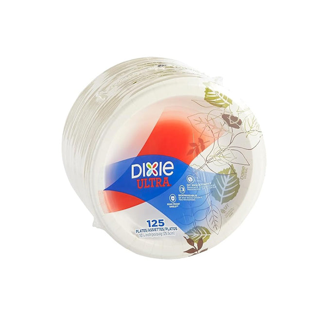 10 Inch White Printed Round Disposable Ultra Pathways Paper Plate