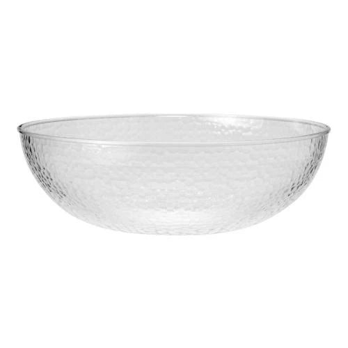 Stylish 12-inch and 15-inch hammered bowls with a textured surface, perfect for serving salads, fruits, or snacks while adding elegance to dining tables, events, or decorative displays.
