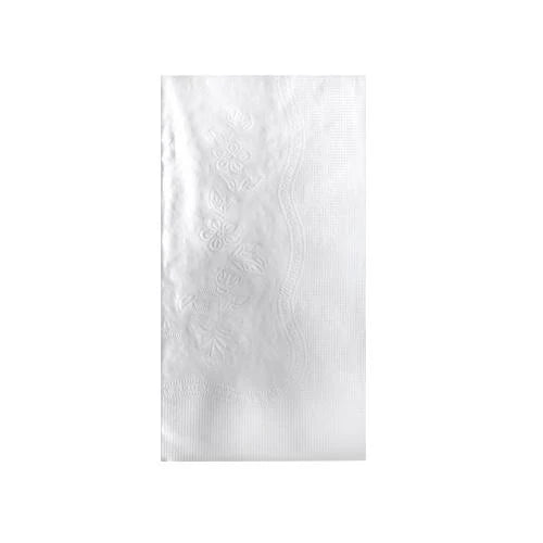 Premium 16.5" x 15" 2-ply 1/8 fold dinner napkin, elegant, absorbent, and disposable, perfect for weddings, restaurants, and upscale events with a soft and durable texture.