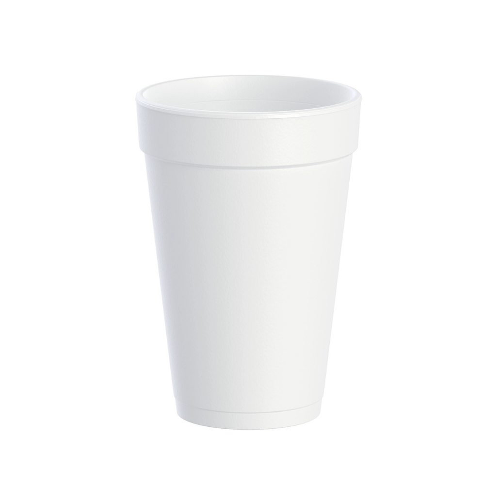 Dart 16oz White Disposable Insulated Foam Drinking Cup