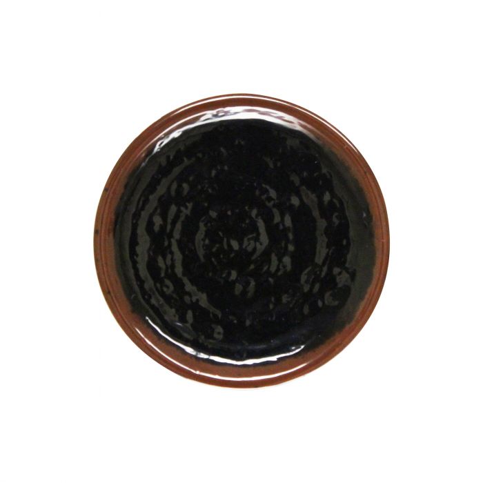 Tenmoku melamine round plate BPA free NSF dishwasher safe 4x0.5 inches