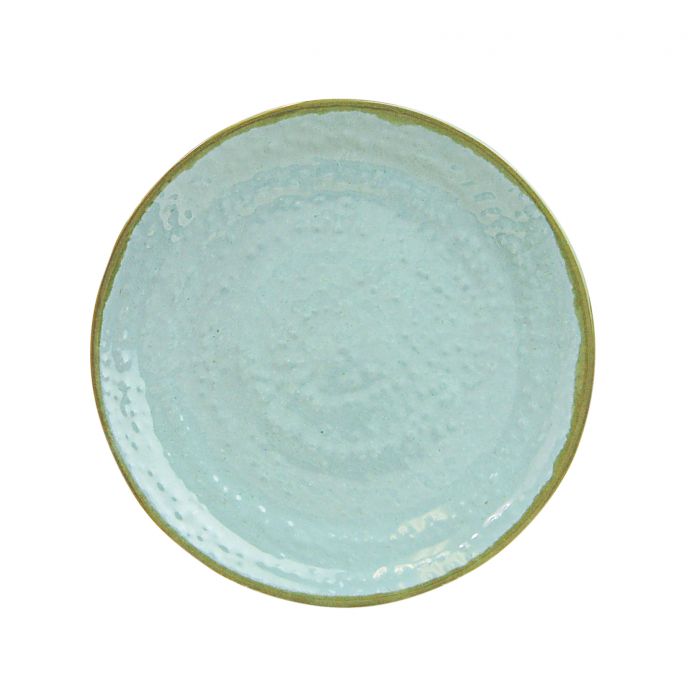 Seaside melamine round plate textured coastal design commercial dinnerware
