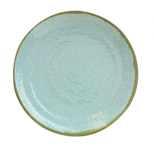 Seaside melamine round plate deep rim coastal design commercial dinnerware