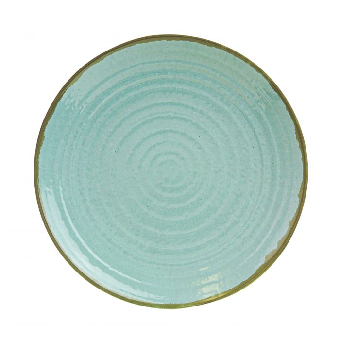 Seaside melamine round plate large deep rim commercial dinnerware