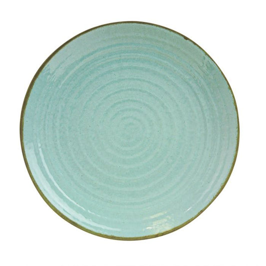 Seaside melamine round plate extra large deep rim commercial dinnerware