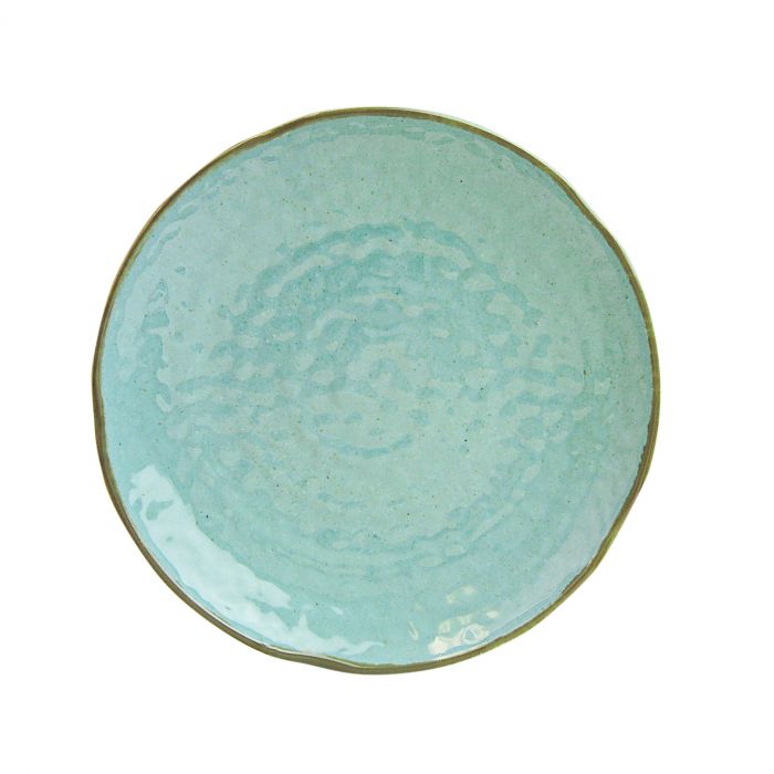 Seaside melamine lotus shape plate large decorative coastal dinnerware