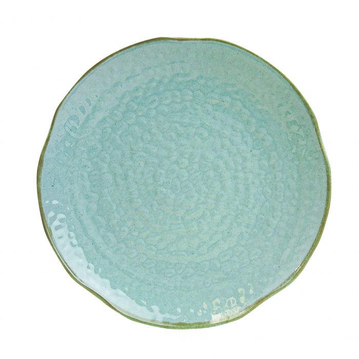 Seaside melamine lotus shape plate extra large deep rim coastal dinnerware