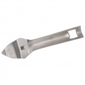 7-inch long giant bottle & can opener stanton trading, heavy-duty tool made from nickel-plated, heavy-stamped steel for maximum durability. Designed for effortless opening of bottles and cans, it's perfect for bars, kitchens, and catering businesses.
