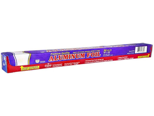 18"x20' aluminum foil roll, 30 sq ft heavy-duty foil for cooking, baking, grilling, food storage, tear-resistant aluminum foil wrap, kitchen essential for home and commercial use.